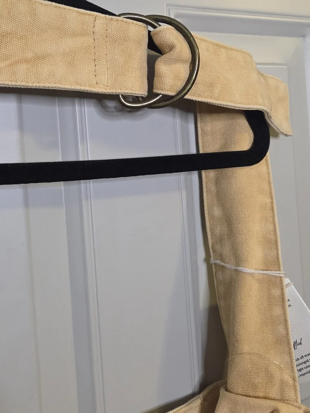 NWT - Free People - Canvas Messenger Bag in A Pale Butter Yellow